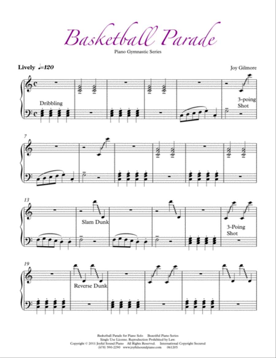 Basketball Parade Piano Method scores gallery preview page 2