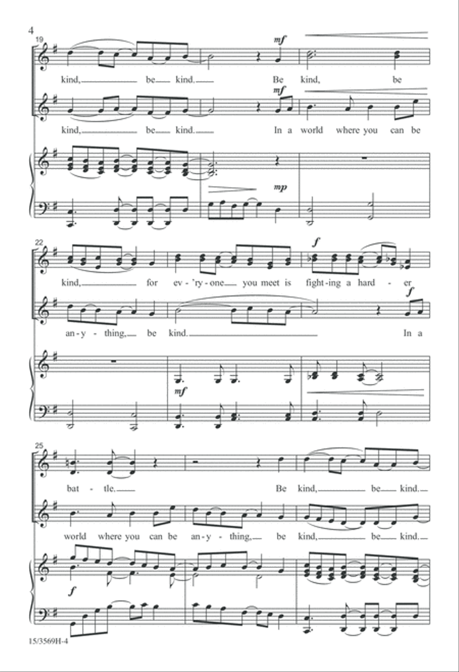 Be Kind SSA scores gallery preview page 4