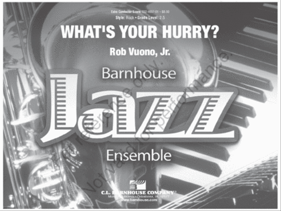 What's Your Hurry? Jazz Ensemble scores gallery preview page 2