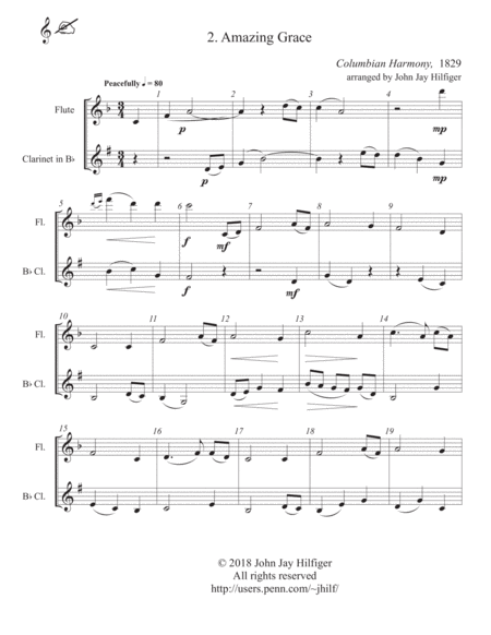 Six Hymn Fantasies for Flute and Clarinet image number null