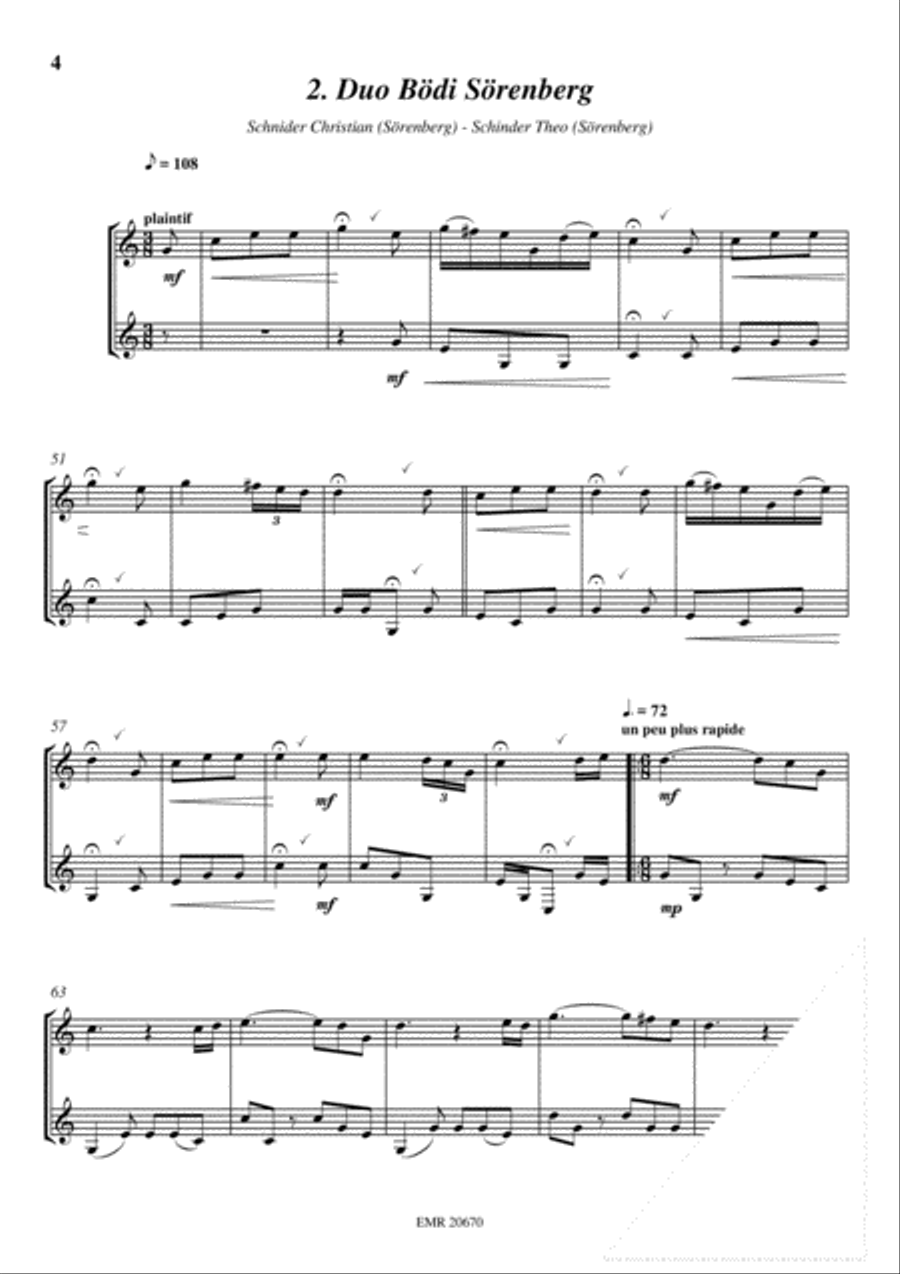 11 Duos Alphorn scores gallery preview page 4