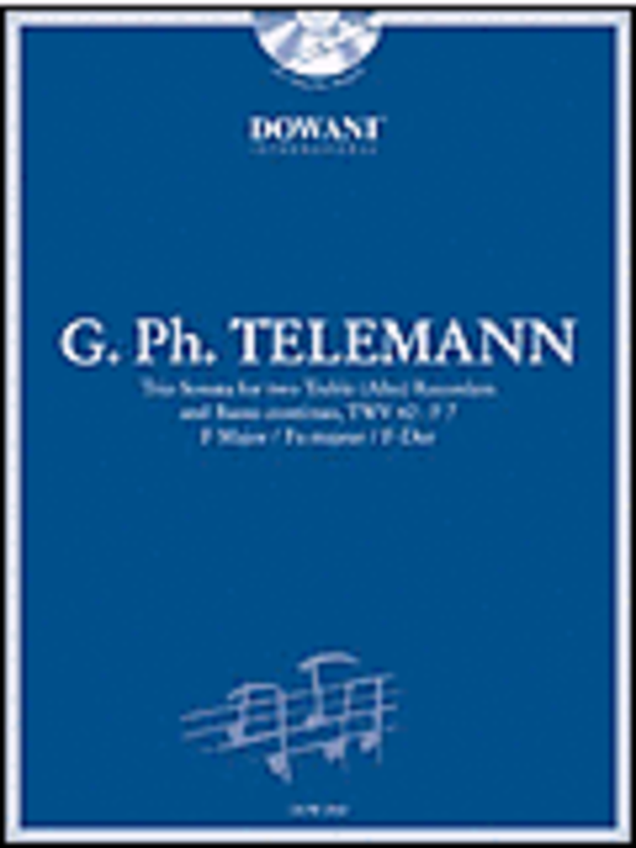 Telemann: Trio Sonata in F Major for 2 Treble (Alto) Recorders and Basso Continuo TWV42:F7