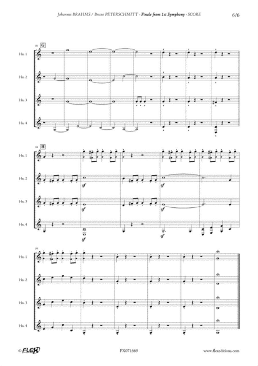 Finale from 1st Symphony Finale from 1st Symphony French Horn Quartet scores gallery preview page 6