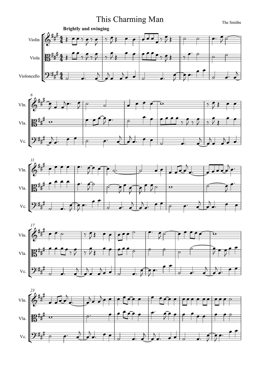 This Charming Man String Trio scores gallery preview page 1
