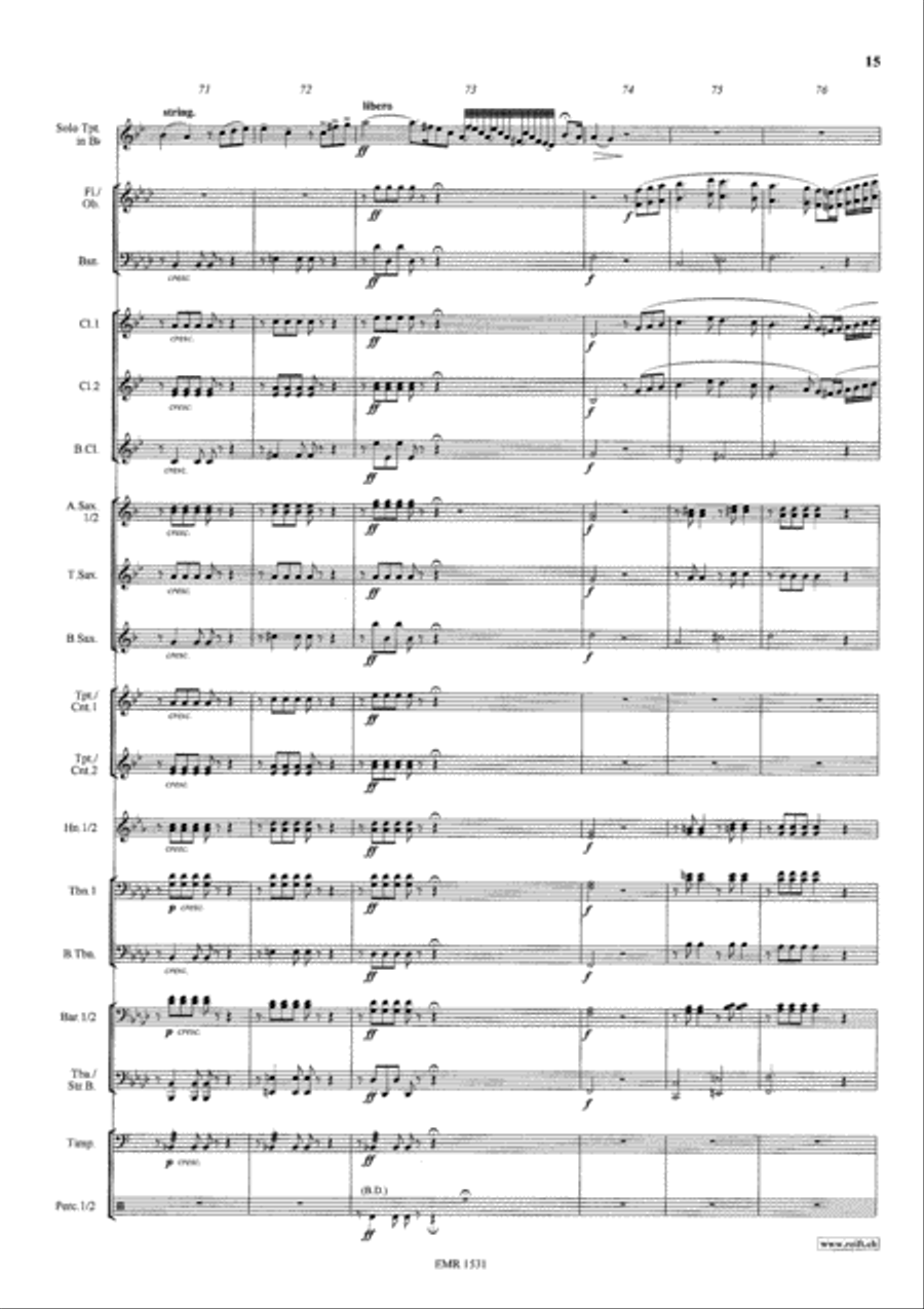 Konzertstuck No. 1 Concert Band scores gallery preview page 16