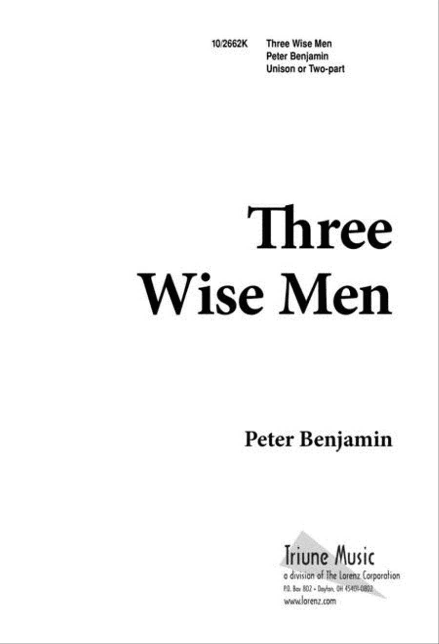 Three Wise Men Unison Choir scores gallery preview page 1