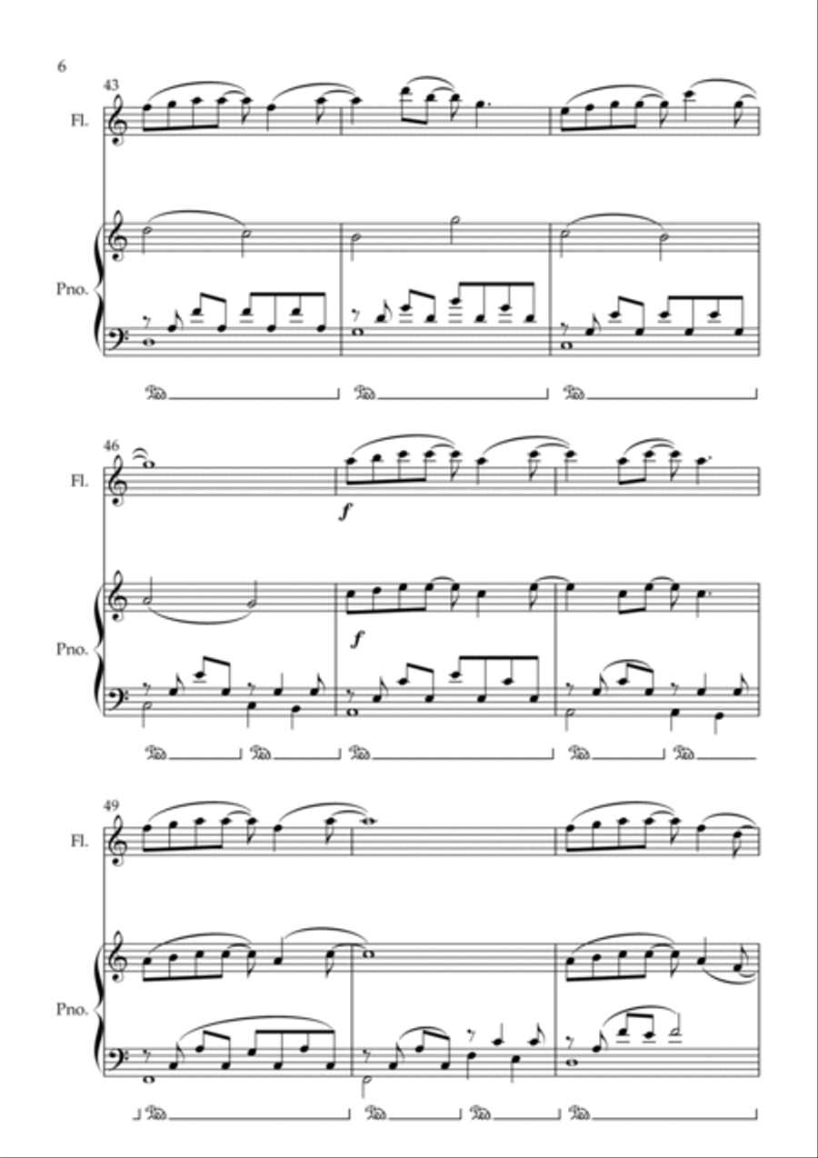 Forrest Gump - Main Title (feather Theme) Flute Solo scores gallery preview page 6