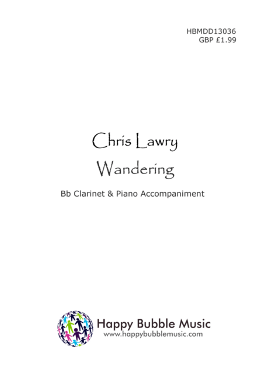 Wandering - for Bb Clarinet & Piano (from Scenes from a Parisian Cafe) Woodwind Duet scores gallery preview page 1