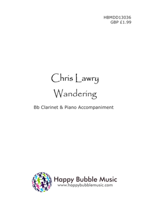 Book cover for Wandering - for Bb Clarinet & Piano (from Scenes from a Parisian Cafe)