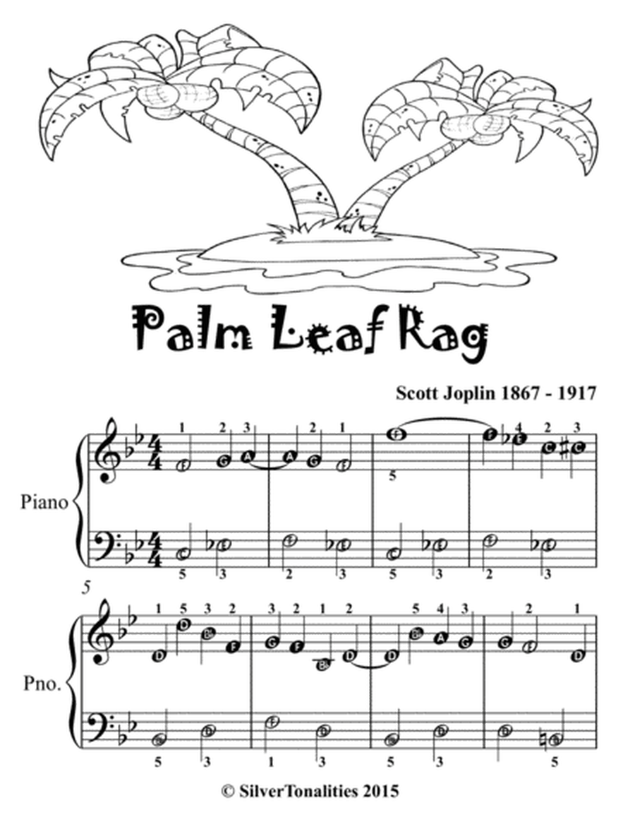 Palm Leaf Rag Easiest Piano Sheet Music for Beginner Pianists 2nd Edition