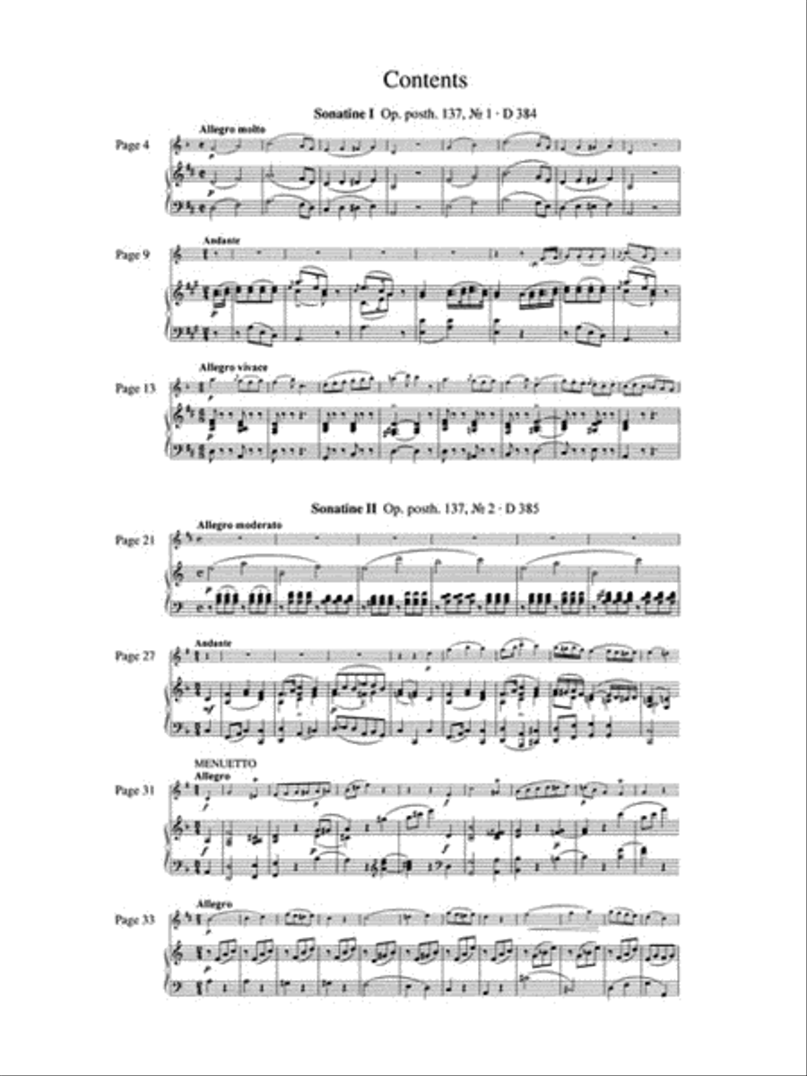 2 Sonatines for Clarinet, Op. post. 137 Clarinet Solo scores gallery preview page 3
