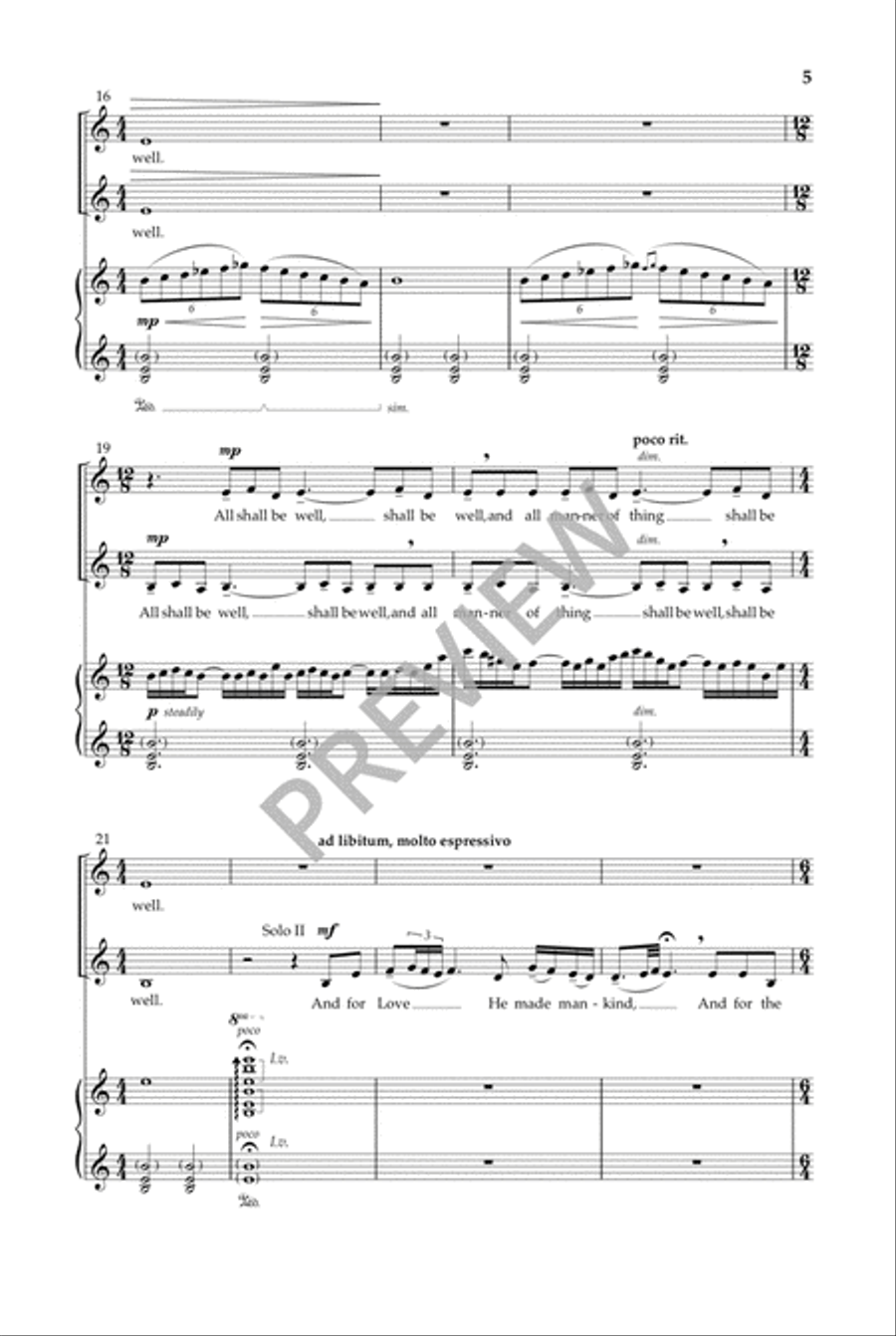 Illuminations of Julian of Norwich SSA scores gallery preview page 6