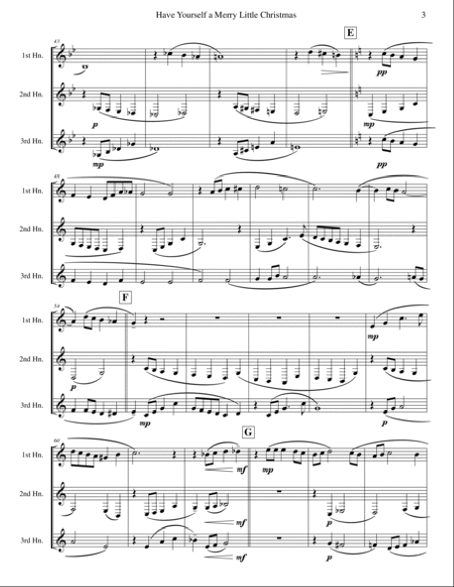 Have Yourself A Merry Little Christmas Brass Trio scores gallery preview page 3