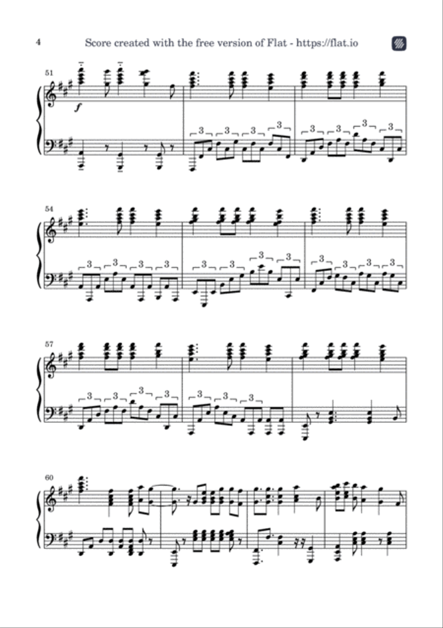 Numb Piano Solo scores gallery preview page 4