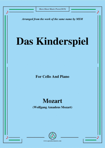Mozart-Das kinderspiel,for Cello and Piano image number null