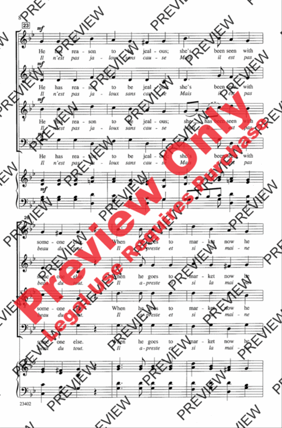 Je le Vous Diray 4-Part scores gallery preview page 8