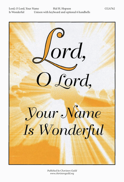 Lord, O Lord, Your Name is Wonderful image number null