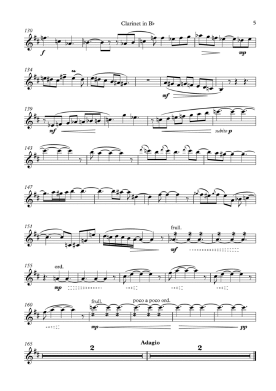 SONATINA for Clarinet and Piano Clarinet Solo scores gallery preview page 5