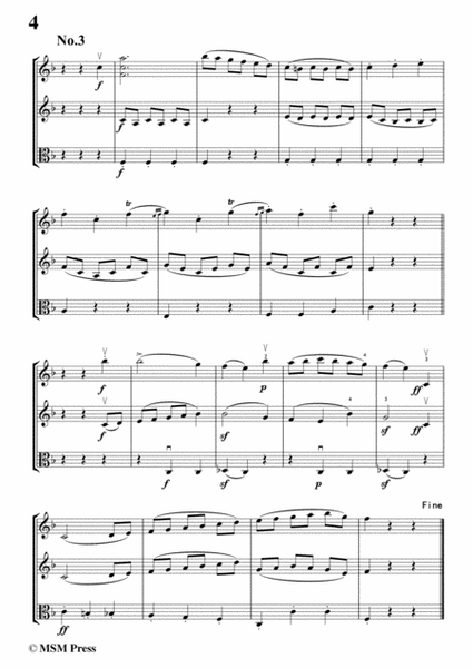 Beethoven-12 German Dances,for 2 Violins and Viola image number null