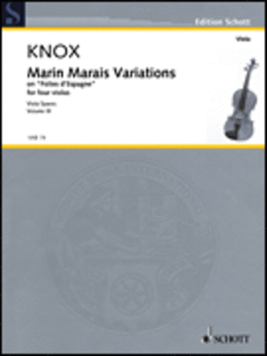 Marin Marais Variations Viola scores gallery preview page 1
