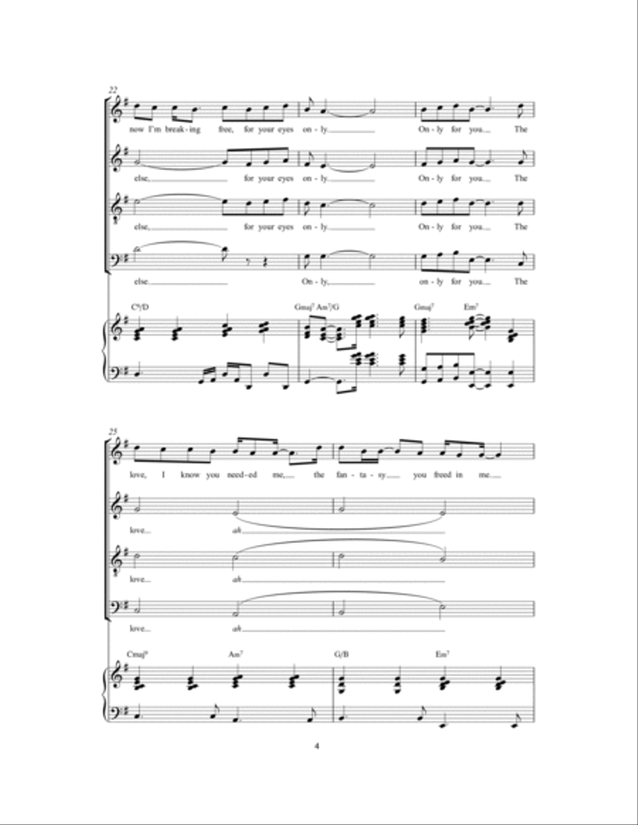 For Your Eyes Only Choir scores gallery preview page 4
