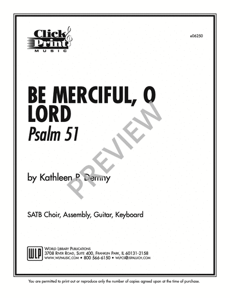 Be Merciful O Lord