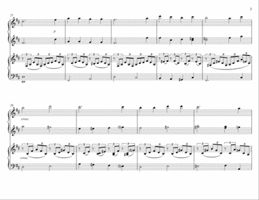 Fauré - Cantique de Jean Racine, for piano duet, four hands, one piano 1 Piano, 4-Hands scores gallery preview page 3