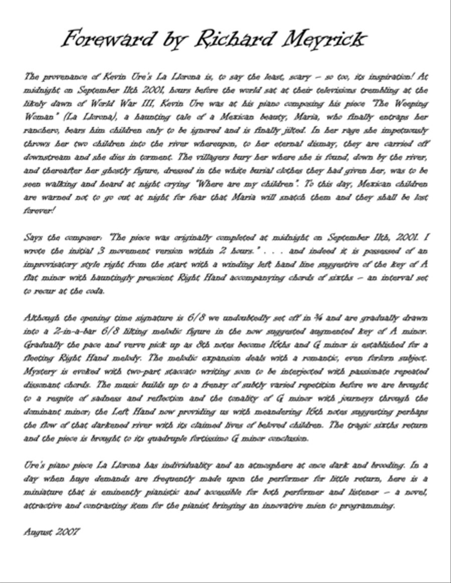 La Llorona for Piano Piano Solo scores gallery preview page 3