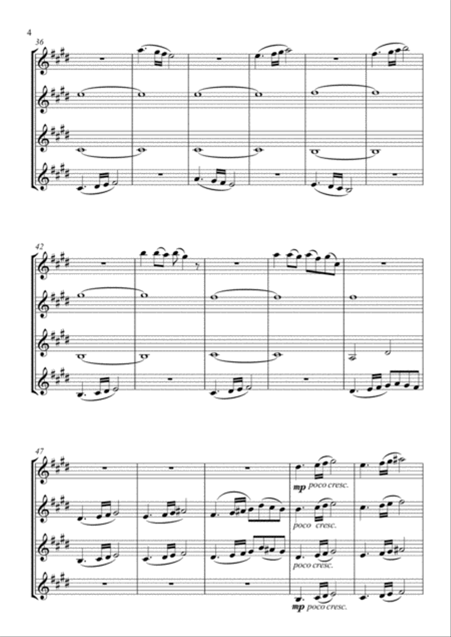 Ruach (Air in Motion) for Clarinet Quartet Clarinet Quartet scores gallery preview page 4