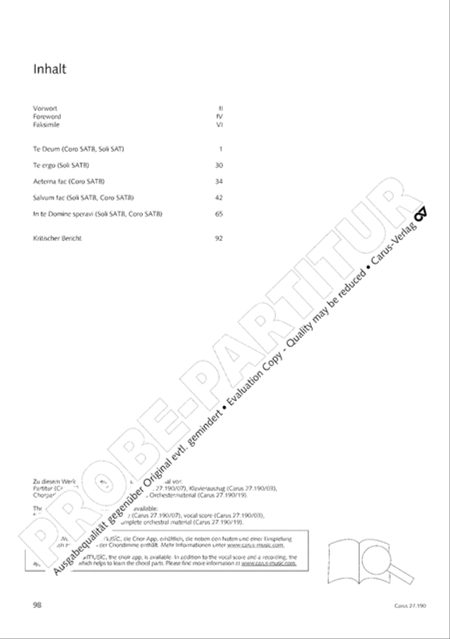 Te Deum Te Deum 4-Part scores gallery preview page 106
