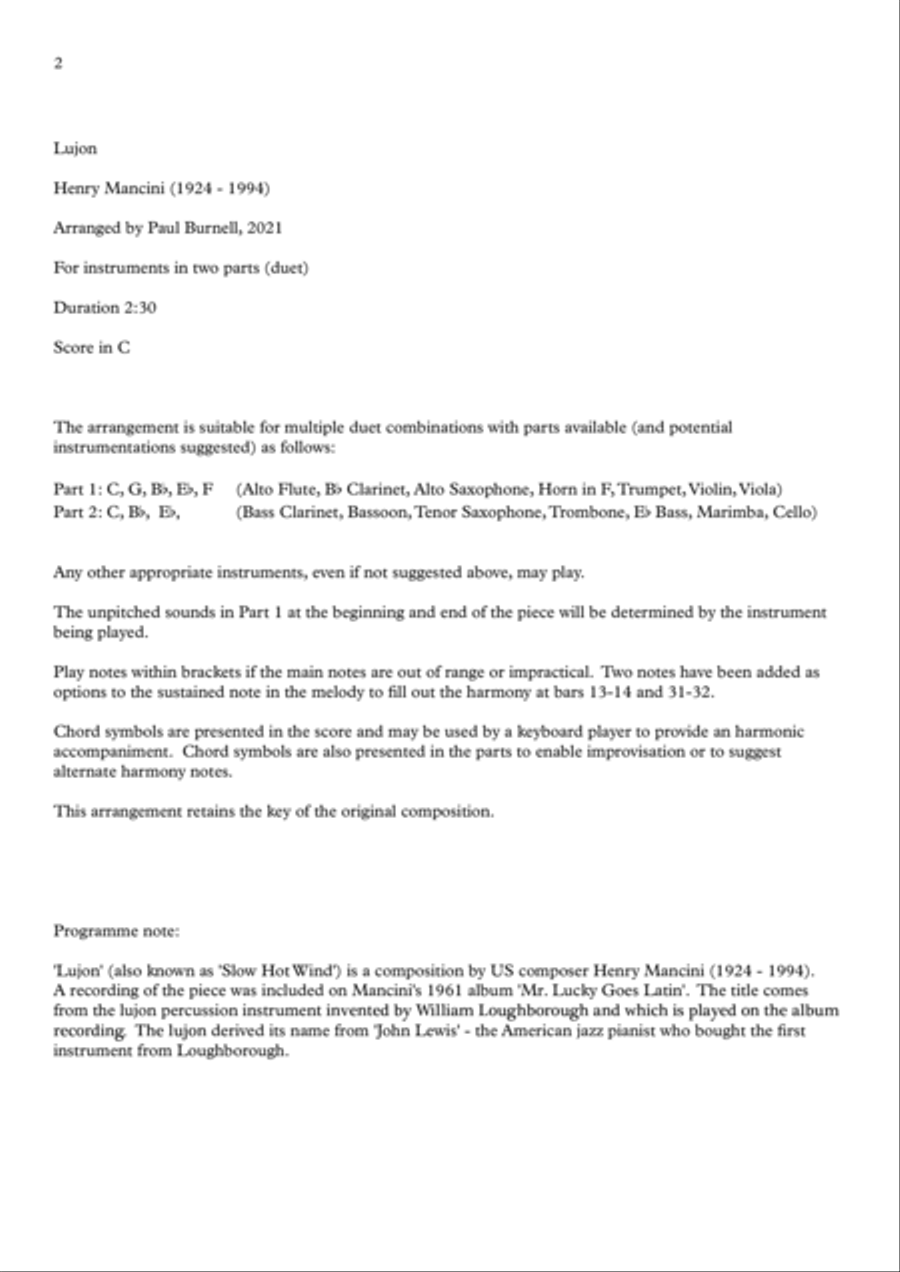 Lujon Woodwind Ensemble scores gallery preview page 2