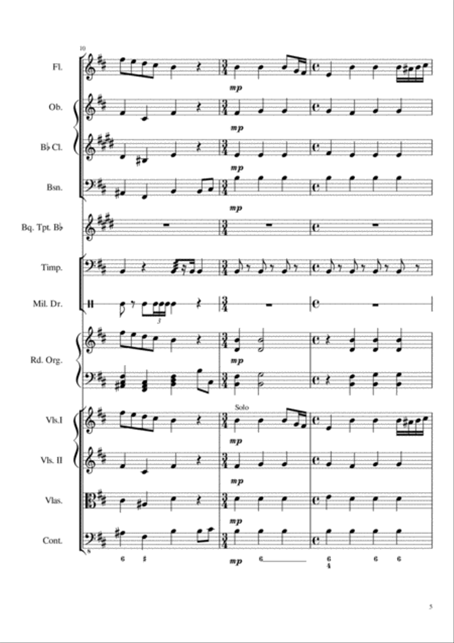 Funeral Anthem Chamber Orchestra scores gallery preview page 5