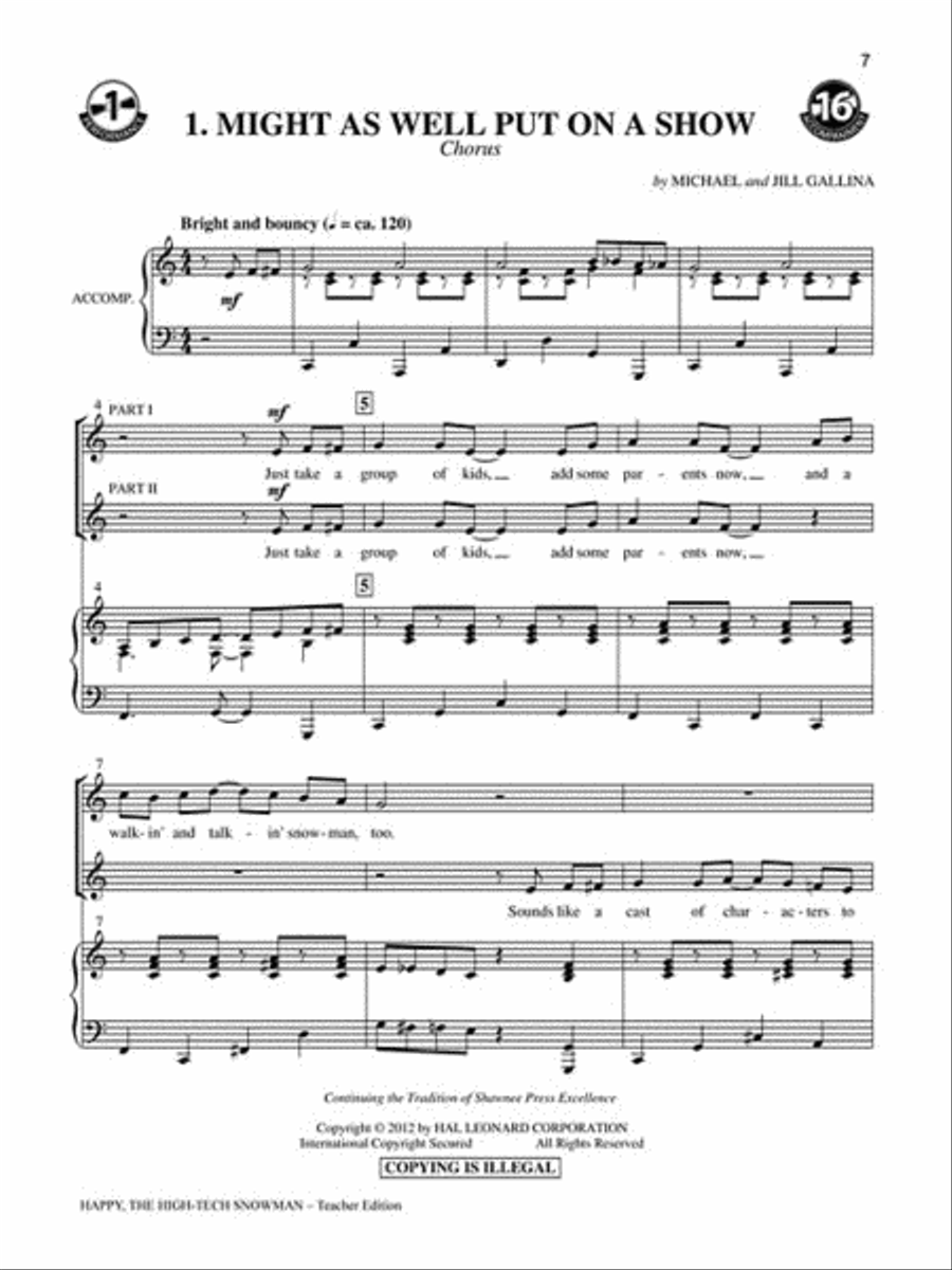 Happy, the High-Tech Snowman Choir scores gallery preview page 2