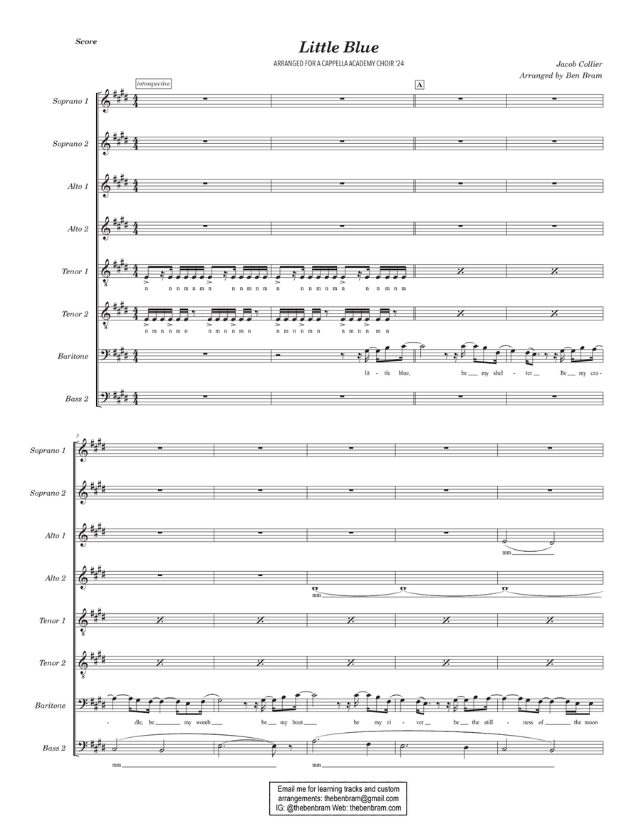 Little Blue Divisi scores gallery preview page 1