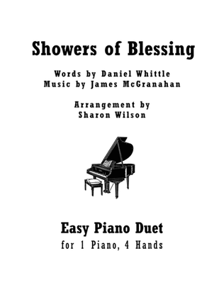 Book cover for Showers of Blessing (Easy Piano Duet; 1 Piano, 4 Hands)