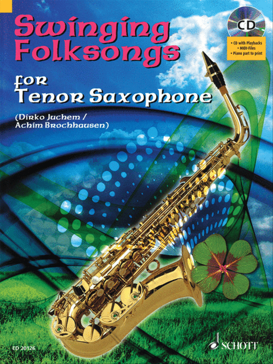 Swinging Folksongs Play-along For Tenor Saxophone Bk/cd With Piano Parts To Print Tenor Saxophone scores gallery preview page 1