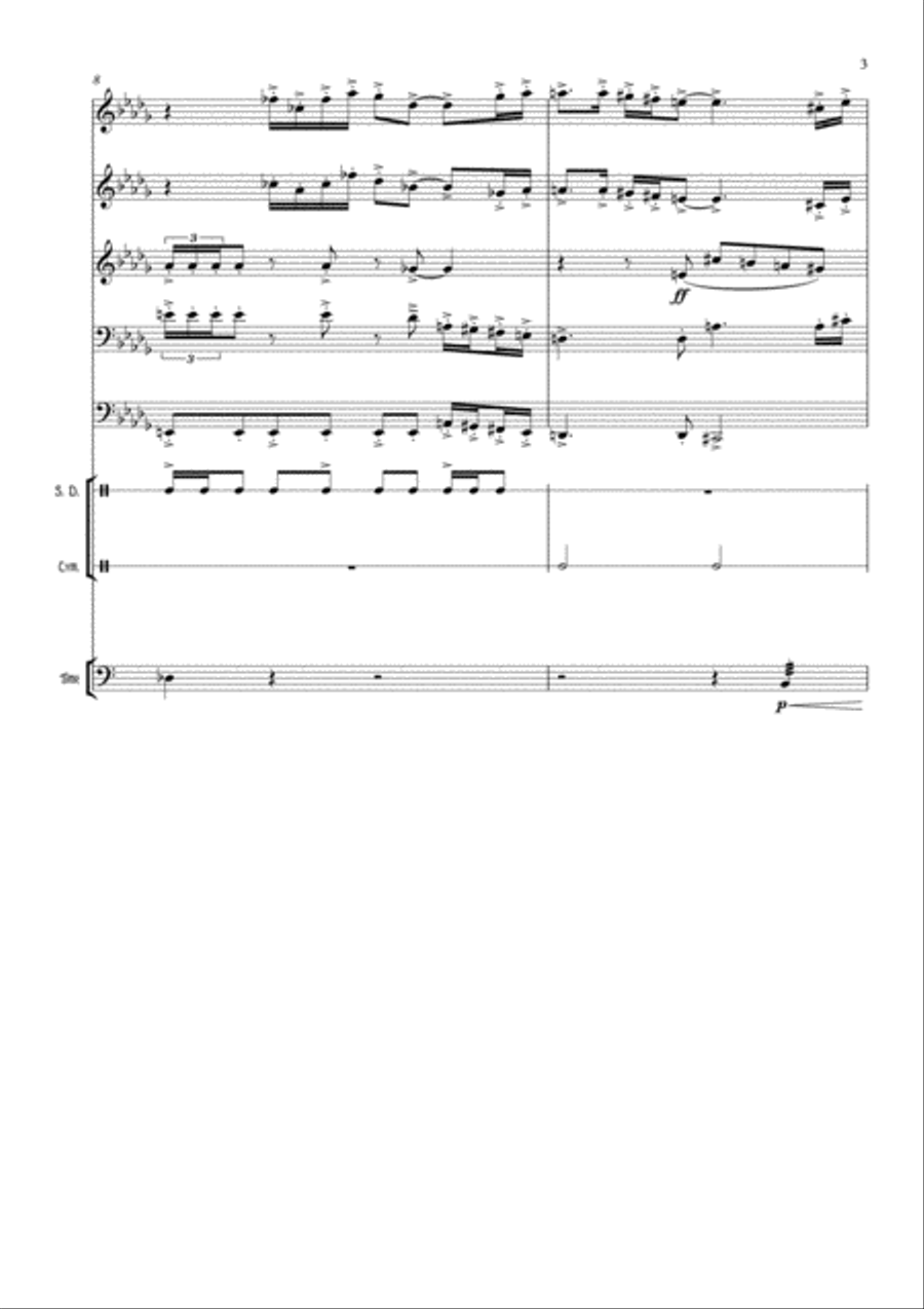 Fanfare - Hollywood Style, for brass quintet Brass Quintet scores gallery preview page 3