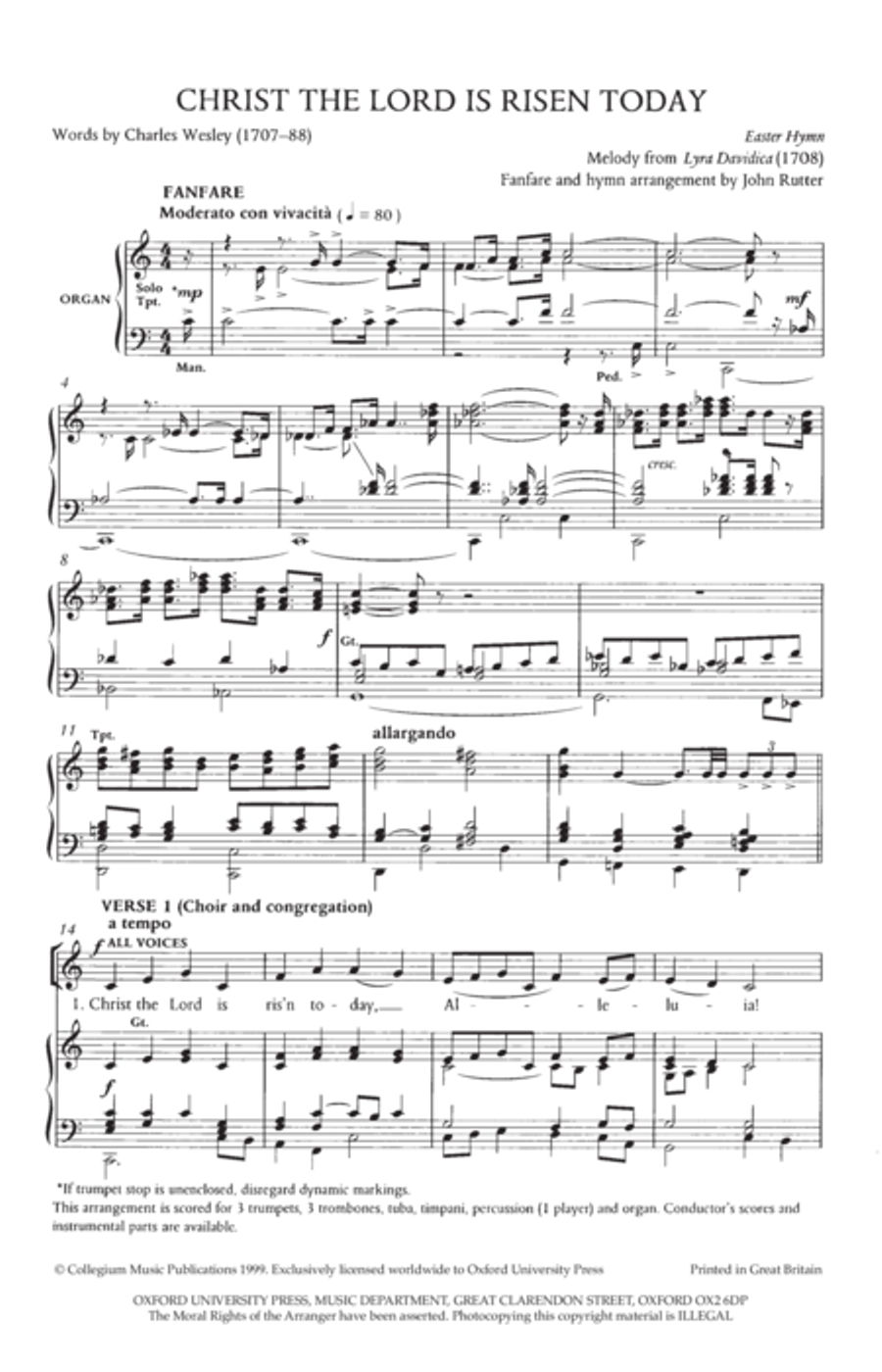 Christ the Lord is risen today 4-Part scores gallery preview page 2