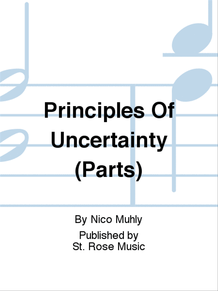 Principles Of Uncertainty (Parts) Countertenor Voice scores gallery preview page 1