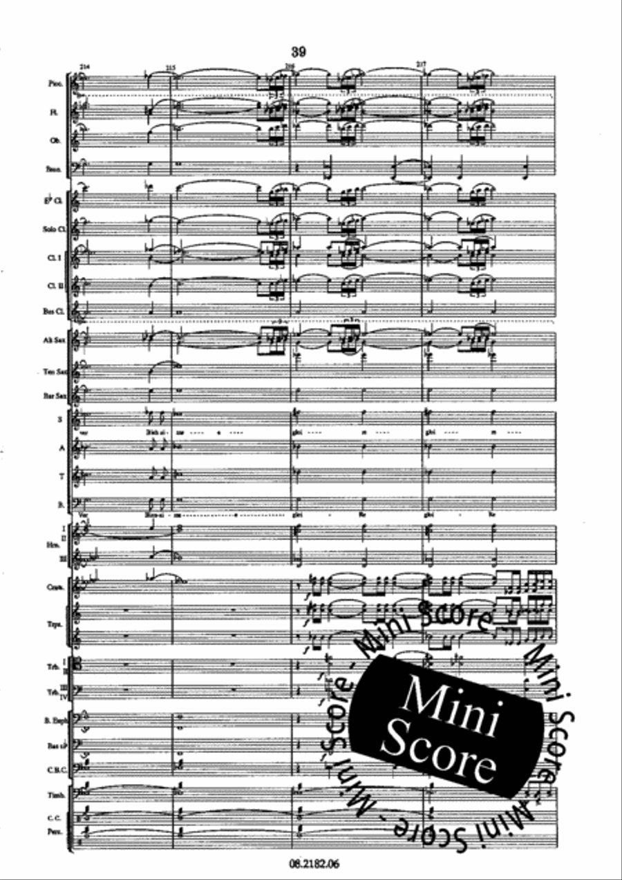 Oratorio Olympique SATB/Harmonie 4-Part scores gallery preview page 43