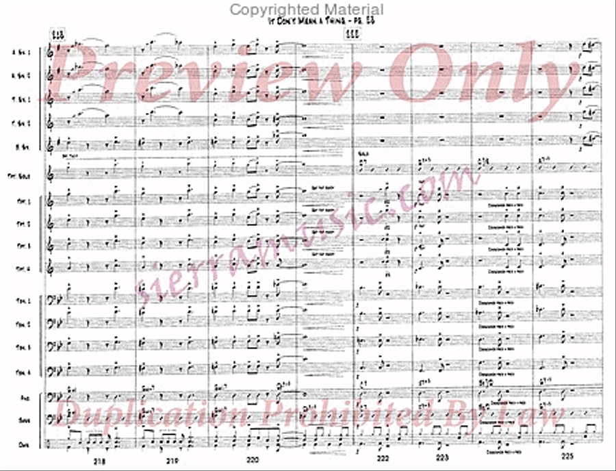 It Don't Mean a Thing If It Ain't Got That Swing Jazz Ensemble scores gallery preview page 29