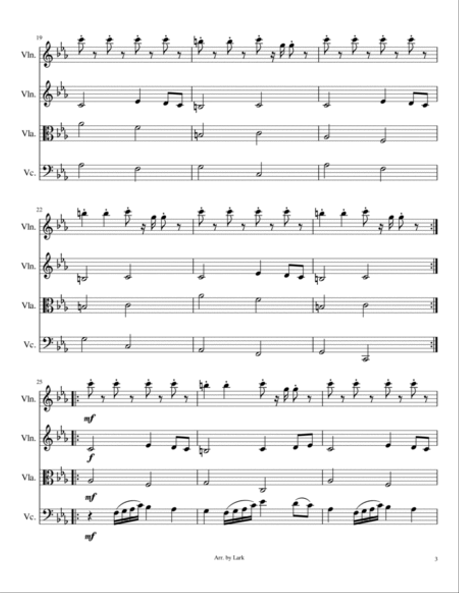 Gangsta's Paradise Gangsta's Paradise String Quartet scores gallery preview page 3