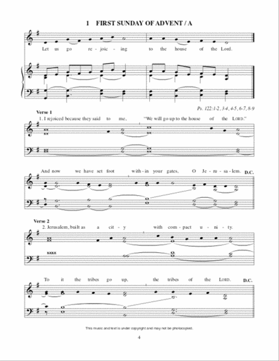 Lectionary Psalms for Advent and Christmas Unison Choir scores gallery preview page 5
