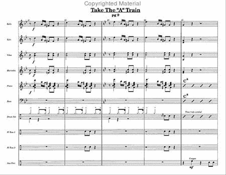 Take The A Train Take The A Train Percussion Ensemble scores gallery preview page 4