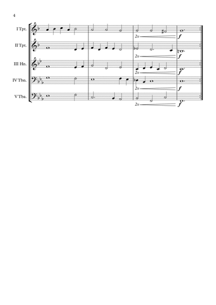 Galliard PGA 32 (Anthony Holborne) Brass Quintet arr. Adrian Wagner image number null