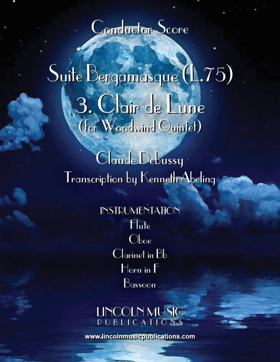 Clair de Lune (for Woodwind Quintet) Woodwind Quintet scores gallery preview page 1