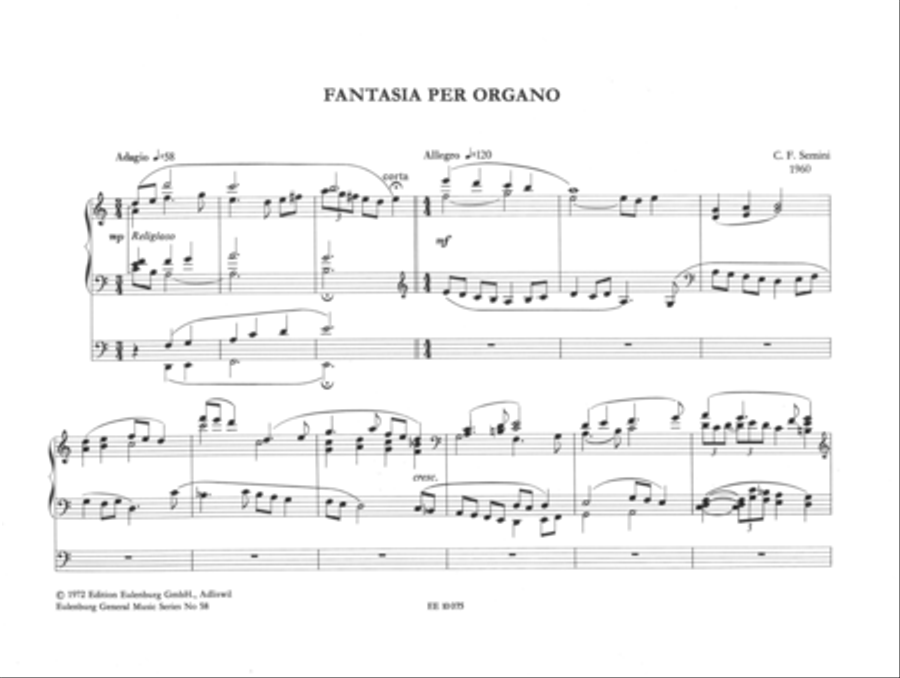 Fantasia for organ