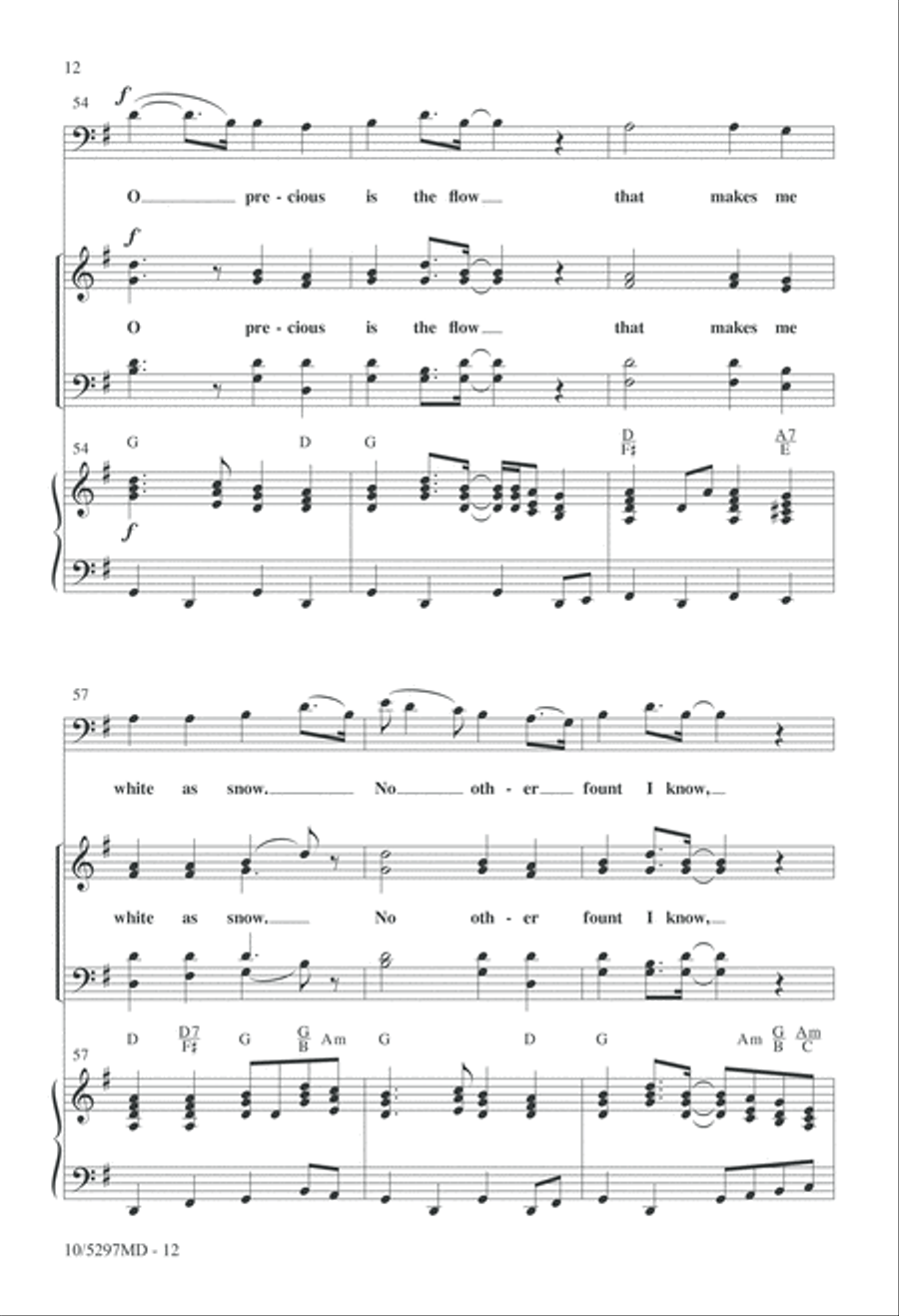 The Blood of Jesus Medley 4-Part scores gallery preview page 12