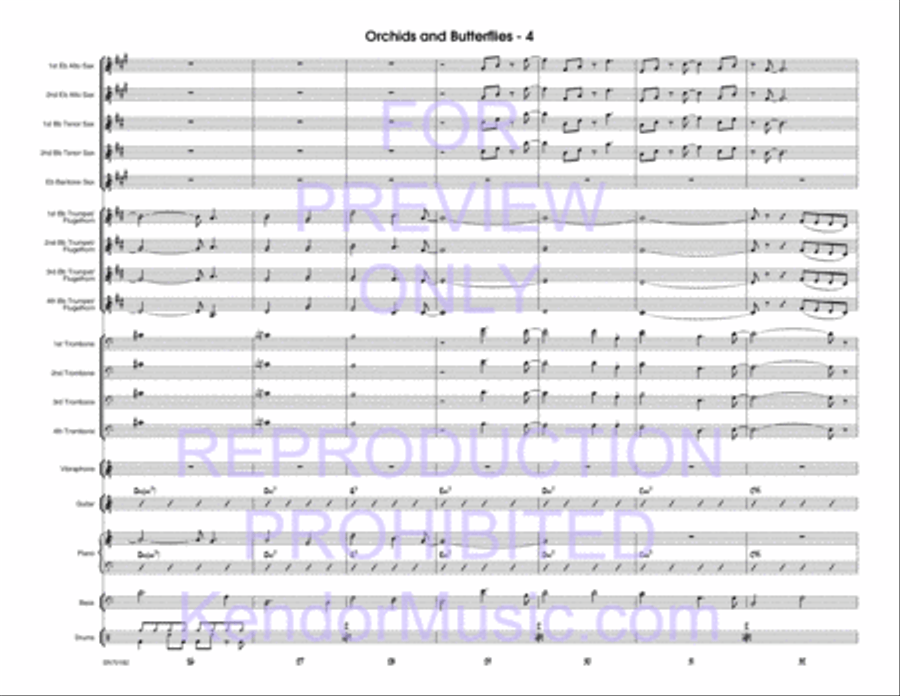 Orchids And Butterflies (Full Score) Jazz Ensemble scores gallery preview page 5