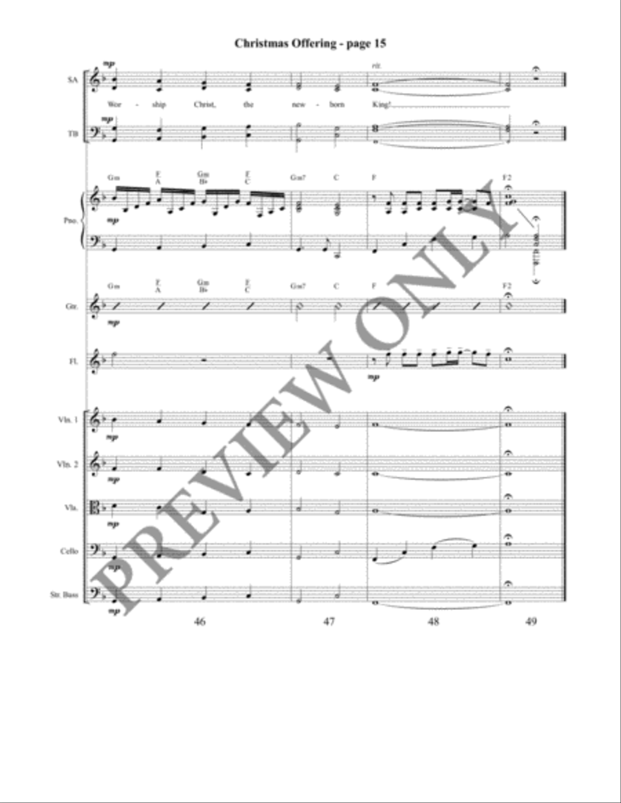 Christmas Offering 4-Part scores gallery preview page 16